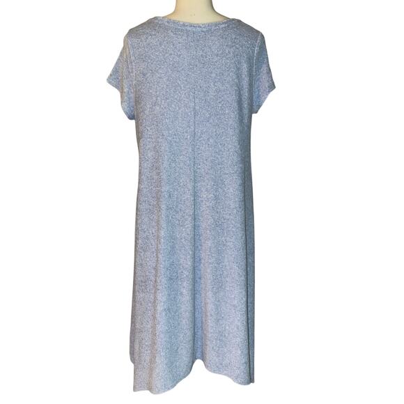 J Jill Dress Womens Medium Pure Jill Blue Swing Tee Shirt Pockets Mini Stretch - Picture 2 of 8